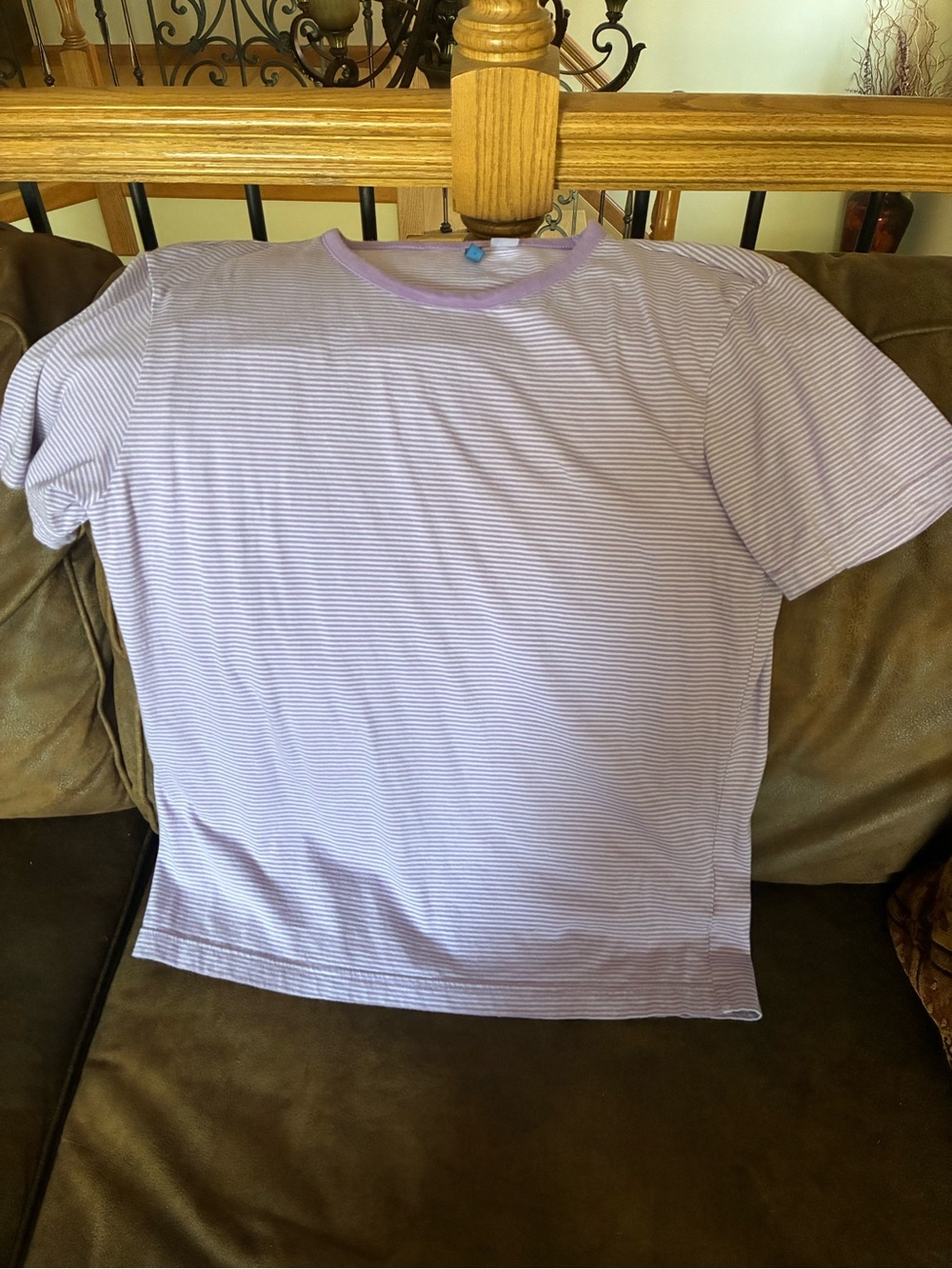 Divided Lavender & White Striped Short Sleeve Tee